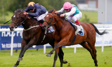 Westerland and Frankie Dettori winning The British Stallion Studs EBF Maiden Stakes (div I) from Hey Gaman Leicester 30.5.17 Pic Dan Abraham-focusonracing.com