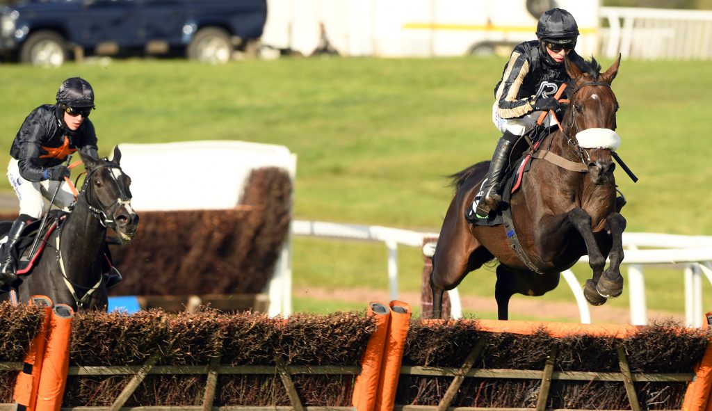 McFabulous and Harry Cobden jump the last and ease clear to win from Courtandould  Chepstow 