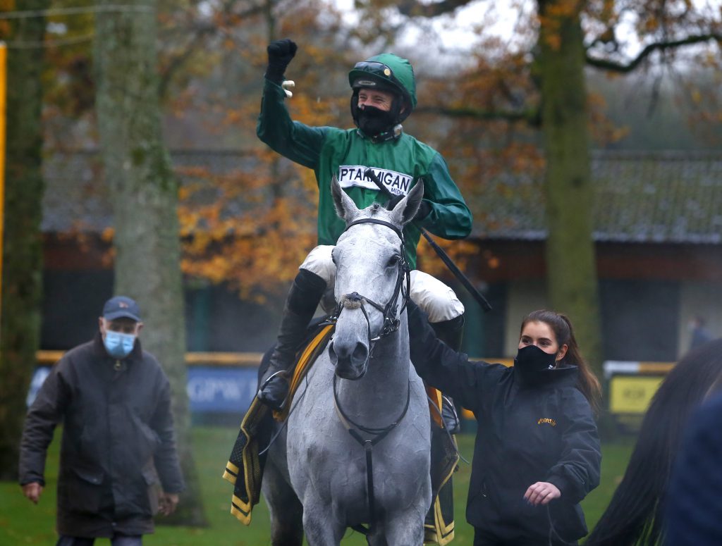 Bristol De Mai and Daryl Jacob after winning The Betfair Chase